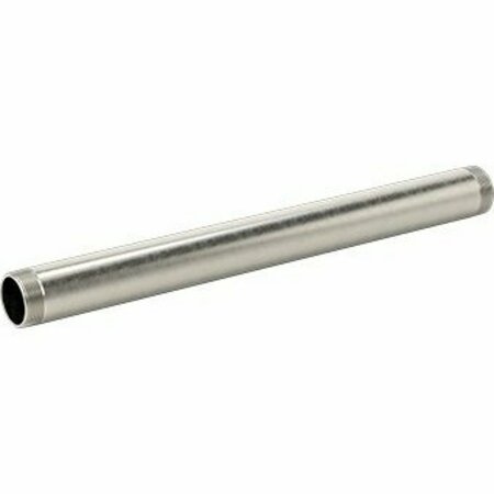 BSC PREFERRED Standard-Wall 304/304L Stainless Steel Pipe Threaded on Both Ends 1-1/2 Pipe Size 20 Long 4813K243